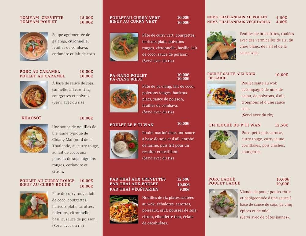 Le p'ti Wan - Menu Image 1